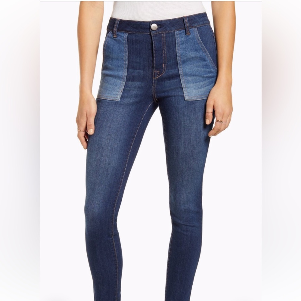 1822 Denim Blue Skinny Jeans Versatile Stretch